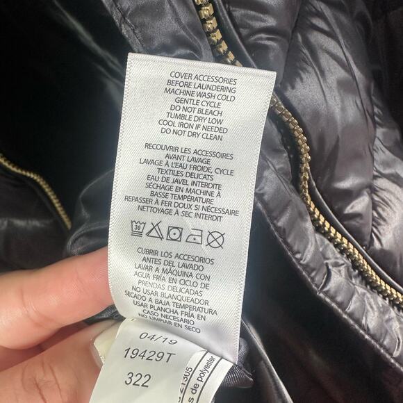 Lauren Ralph Lauren Faux Fur Trim Quilted Puffer Black Jacket Size Small - Picture 11 of 15